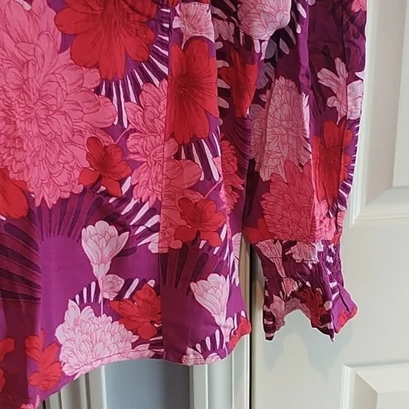 Sofia Vergara Bustier Floral Peasant Top 3X - Picture 5 of 12